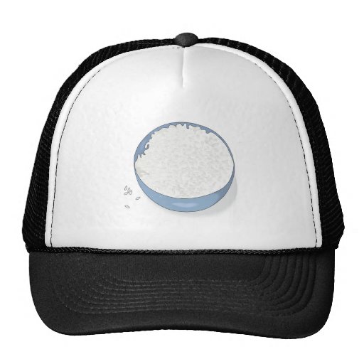 cuenco de arroz blanco gorro