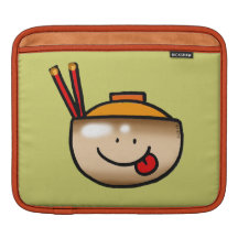 Cuenco de arroz lindo fundas para iPads