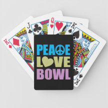 Cuenco del amor de la paz baraja cartas de poker