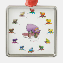 Cuenta de corderos ornamentos para reyes magos