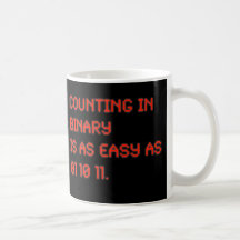 Cuenta en binario tazas de café