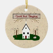 Cuente su ornamento de las bendiciones ornaments para arbol de navidad