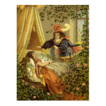 Cuento de hadas de la bella durmiente del Victoria Postales