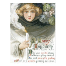 Cuento pasado de moda del Goblin de Halloween Postal
