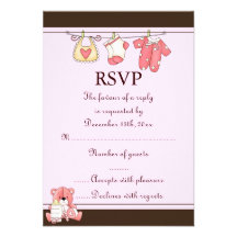 Cuerda para tender la ropa elegante RSVP Invitacion Personalizada