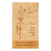 Cuerno de Trompet de la música Tarjetas De Visita