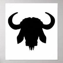 Cuernos principales del búfalo posters