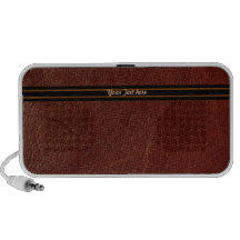 Cuero de Brown Mp3 Altavoces