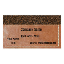 Cuero de silla de montar simulado tarjetas personales