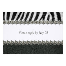 Cuero RSVP del negro del diamante artificial de la Anuncios