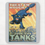 Cuerpo de los tanques de WWII. Mousepad Alfombrillas De Ratones