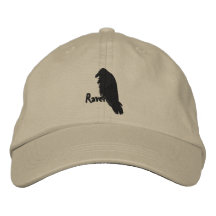 Cuervo bordado en el gorra del cuervo gorro bordado