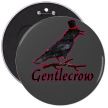 Cuervo negro de Gentlecrow en sombrero de copa Pin
