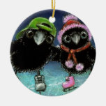 Cuervo y su novia ornamento de navidad