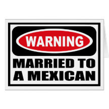 Cuidado CASADO CON una tarjeta de felicitación MEX