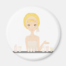 Cuidado de la belleza iman para frigorífico