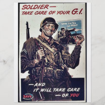 Cuidado de la Soldado-Toma de su g. Flyer A Todo Color