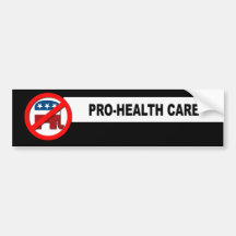 CUIDADO DE PRO-HEALTH ETIQUETA DE PARACHOQUE