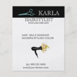 Cuidado del cabello del salón y del balneario tarjetas publicitarias