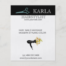 Cuidado del cabello del salón y del balneario tarjetas publicitarias