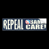CUIDADO OBAMACARE DE OBAMA DE LA DEROGACIÓN pegatinas de parachoque