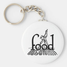 Cultivo para la comida llavero personalizado