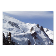 Cumbre de Mont Blanc y de L'Aiguille Du Midi Arte Fotográfico