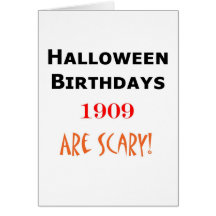 cumpleaños 1909 de Halloween Tarjetón