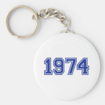 Cumpleaños 1974 llavero personalizado