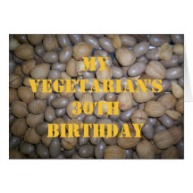 Cumpleaños 5 de 30 vegetarianos felicitación