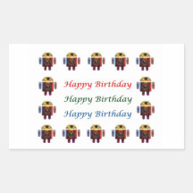 Cumpleaños ANDROIDE de HappyBirthday feliz Rectangular Altavoz