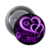 Cumpleaños, chica pins