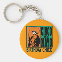 CUMPLEAÑOS CHICO de Cinco de Mayo Llavero Personalizado