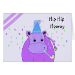 Cumpleaños chistoso del hipopótamo tarjeton