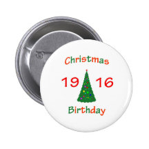 Cumpleaños de 1916 navidad pin