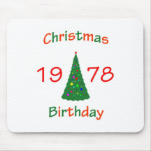 Cumpleaños de 1978 navidad alfombrilla de ratones