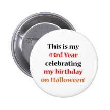 Cumpleaños de 43 Halloween Pins
