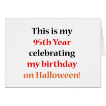 Cumpleaños de 95 Halloween Felicitación