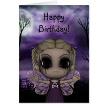 Cumpleaños de hadas gótico 1 de la diversión linda felicitaciones