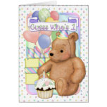 Cumpleaños de la magdalena del peluche - primer cu felicitaciones