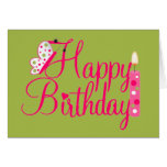 Cumpleaños de la mariposa tarjeton