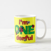 Cumpleaños de la mariquita de ONEderful 1r Tazas De Café