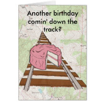 Cumpleaños de la pista del tren tarjetas