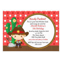 Cumpleaños de la vaquera anuncios personalizados