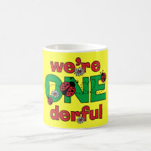 Cumpleaños de los gemelos de la mariquita de ONEde Taza