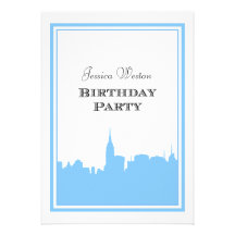 Cumpleaños de Lt Blue Silhouette #2 DIY del horizo Anuncio
