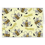 Cumpleaños del collage de la abeja de HapBEE Tarjetón