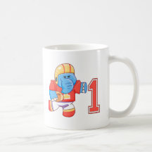 Cumpleaños del fútbol del elefante 1r taza