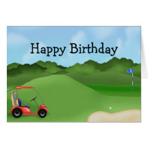 Cumpleaños del golf felicitación