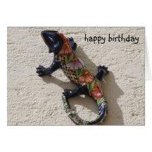 cumpleaños del lagarto tarjeta